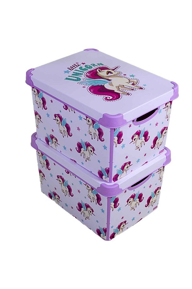 Style Box Unicorn Dekoratif Kutu Set - 2x 20 Litre - 1