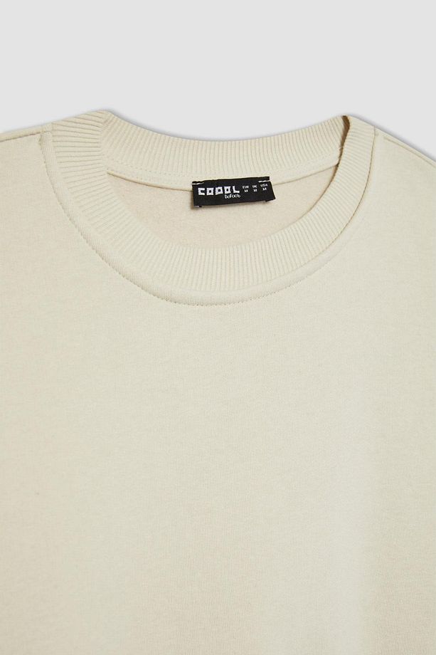 Coool Bisiklet Yaka Crop Basic Düz Sweatshirt C2116ax24sp - 8