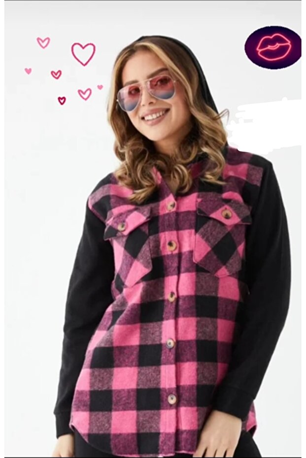 kapüşonlu oduncu gömlek - 1