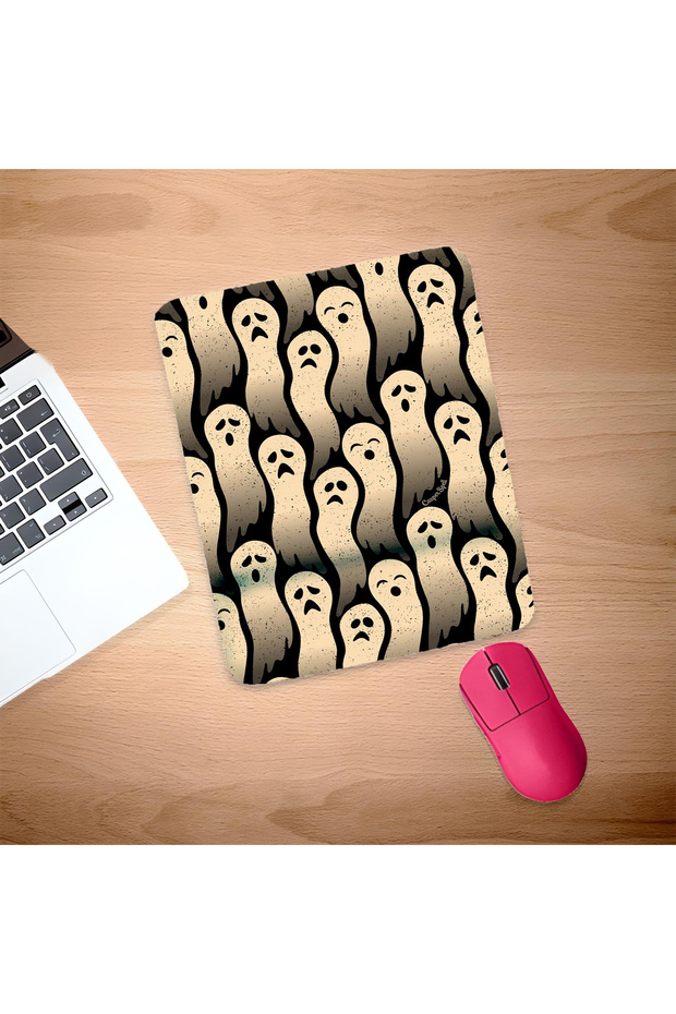 Ghosts All Rectangular Mouse Pad with Wrist Support - 1