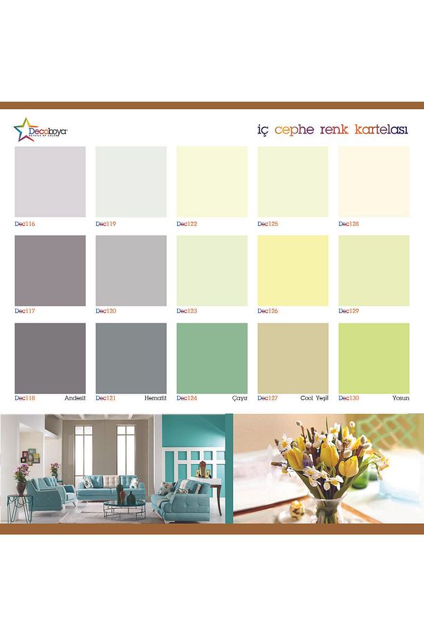 Deco Color Plastik Mat İç Cephe Duvar Boyası 3 Kg Tüm Renkler - 3