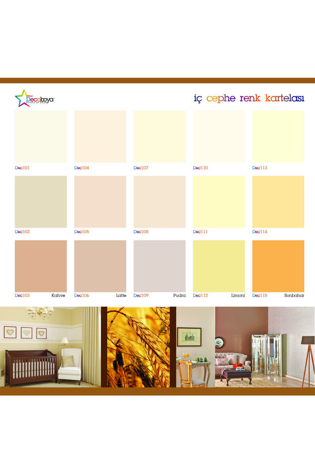 Deco Color Plastik Mat Iç Cephe Duvar Boyası 3 kg Tüm Renkler - 2