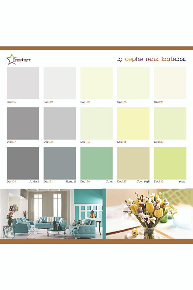 Deco Color Plastik Mat İç Cephe Duvar Boyası 3 Kg Tüm Renkler - 3