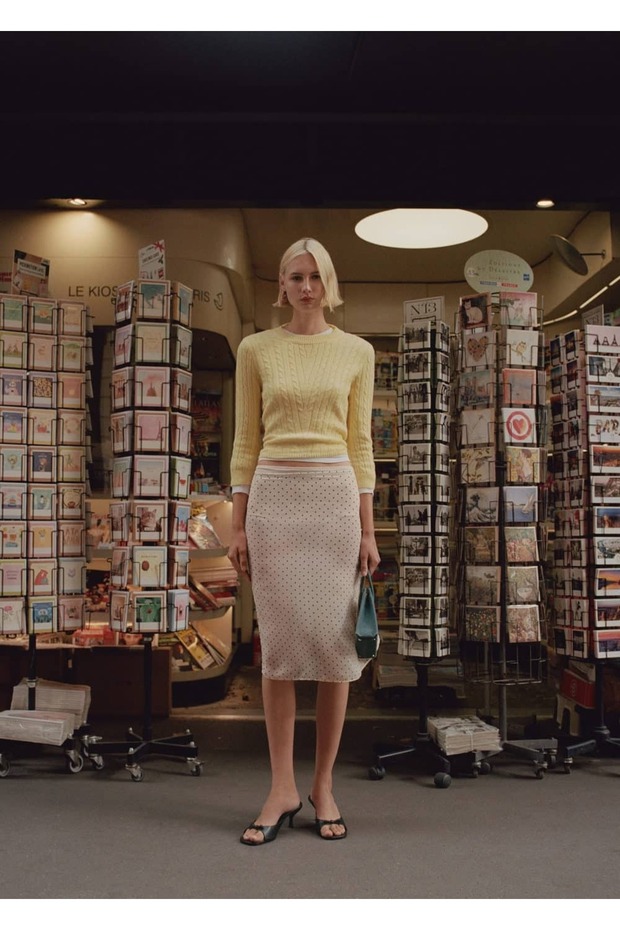 Yarı Transparan Puantiyeli Etek - 7