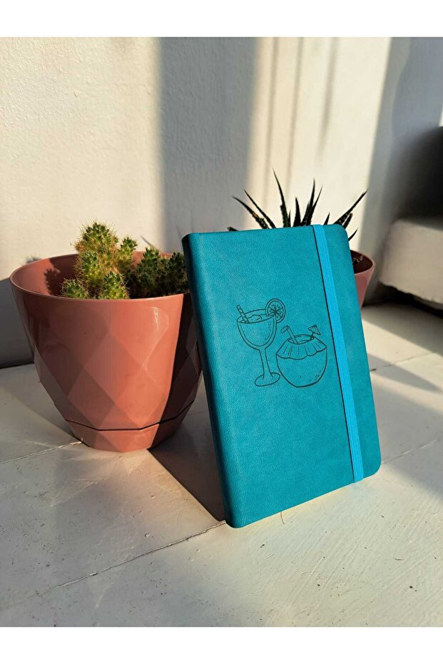 دفتر ملاحظات بتصميم كوكتيل مقاس 9 × 14 سم - 1