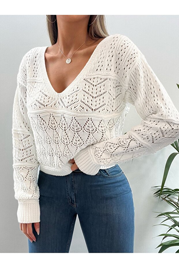 ОТВОРЕН ПРОЛЕТЕН ПЛЕТЕЕН ПУЛОВЕР - 2