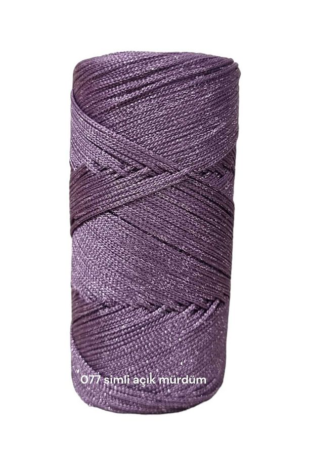 simli makrome ipi 200gr kristal makrome ipi çanta ipi örgü ipi runner  örgü ipi no3 -1mm makrome ipi - 2