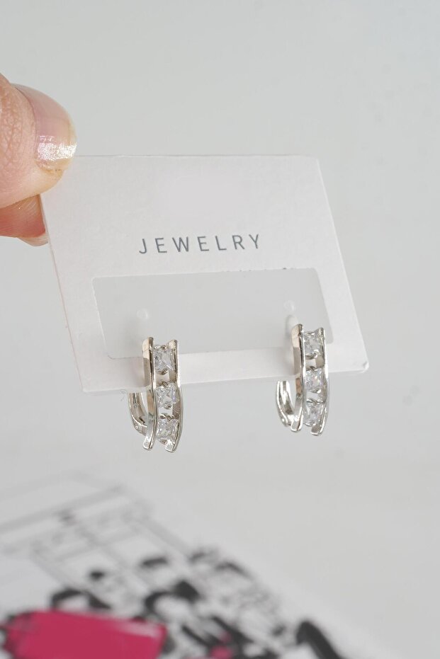 Women's Special Design Zircon Stone 2-Piece Minimal Earrings