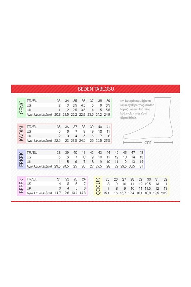 1867-30054 Anatomik Tabanlı Unisex Çocuk Günlük Spor Ayakkabı - 5