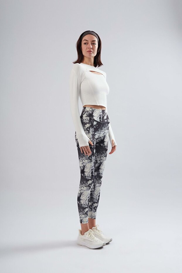 طماق منقوشة أنثراسايت - 1