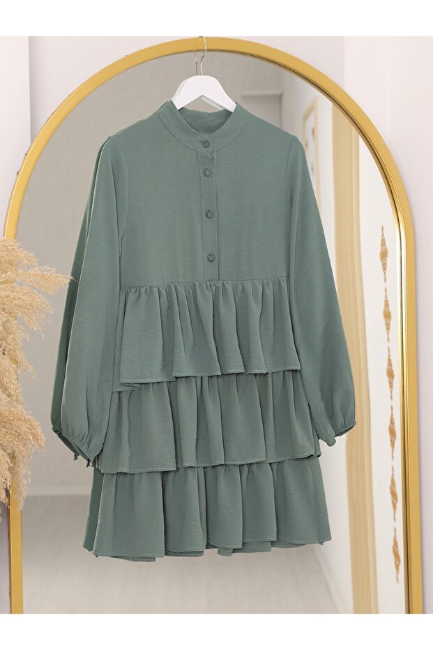 Half Buttoned 3 Layer Ayrobin Tunic - 1