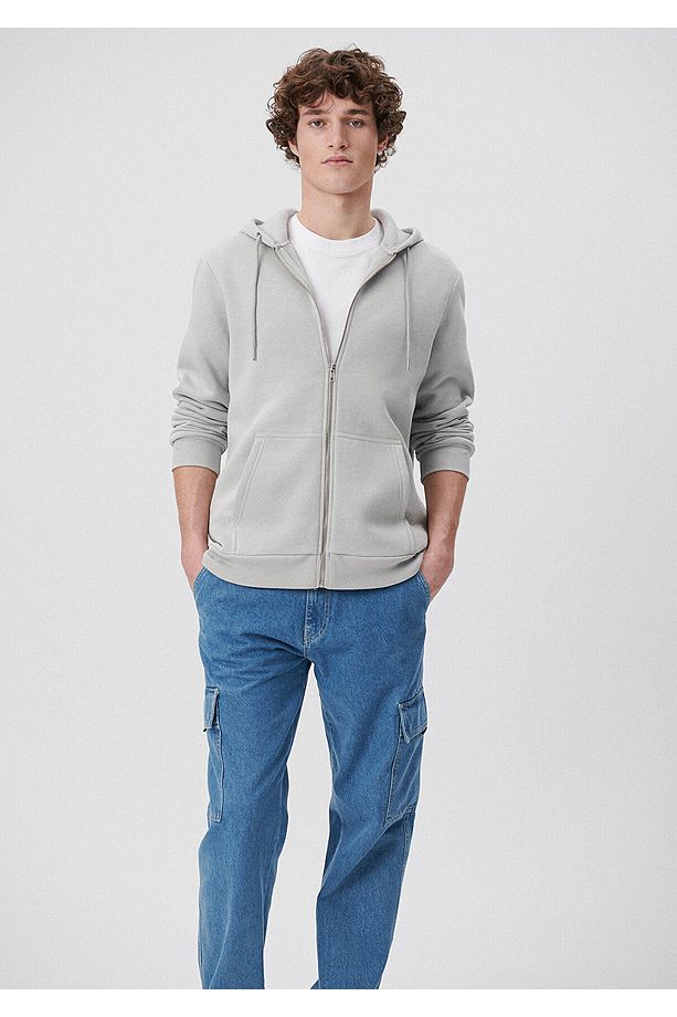 MAVİ Kapüşonlu Gri Basic Sweatshirt 0610061-70075 - 1