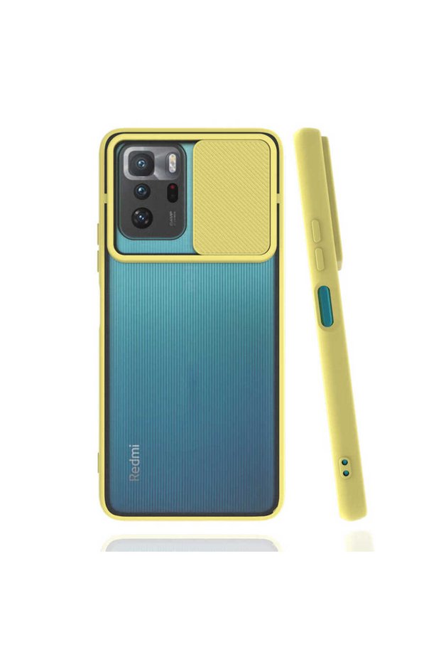 Xiaomi Poco X3 Gt - Case Slide Sliding Back Frosted Cover the Lens