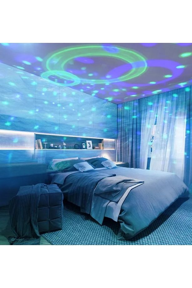 Mini Star Master Şarjlı Hoparlör Rgb Led Disko Ses Topu Projeksiyon Yıldızlı Masa Ve Gece Lambası - 7