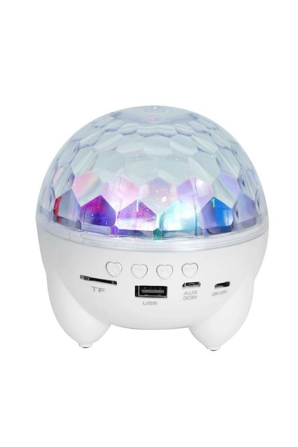 Mini Star Master Şarjlı Hoparlör Rgb Led Disko Ses Topu Projeksiyon Yıldızlı Masa Ve Gece Lambası - 3