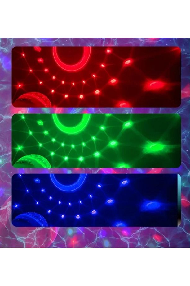 Mini Star Master Şarjlı Hoparlör Rgb Led Disko Ses Topu Projeksiyon Yıldızlı Masa Ve Gece Lambası - 8