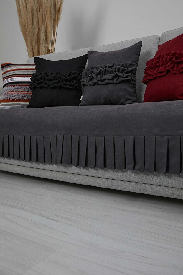 Pleated 3-Seat Sofa Cover,ko-29