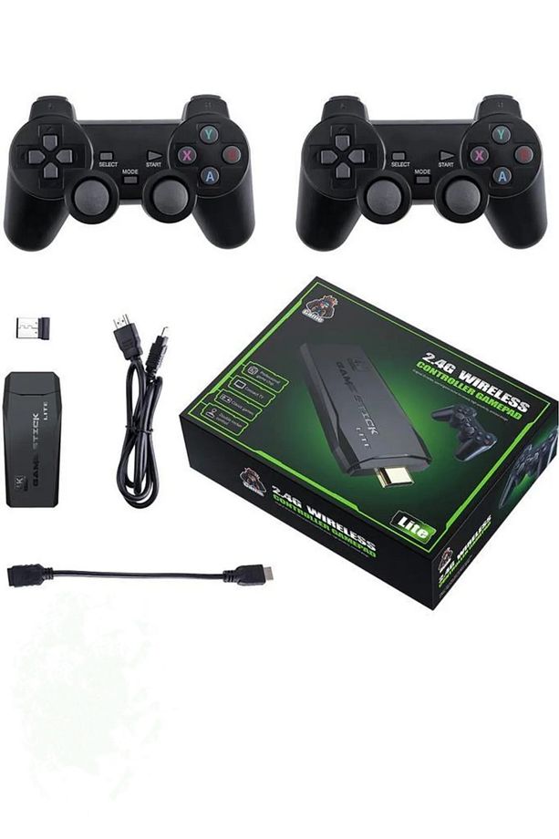 Gaming Atari 2.4g Uyumlu Kablosuz Çift Kol Atari Retro 20000 Oyun Game Stick - 1