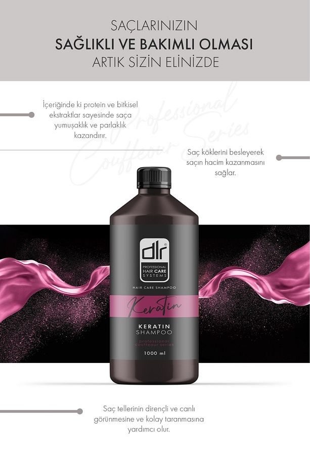 Keratin Şampuan 1000 ml Profesyonel Kuaför Kalitesinde Onarıcı Ve Parlaklık! - 2