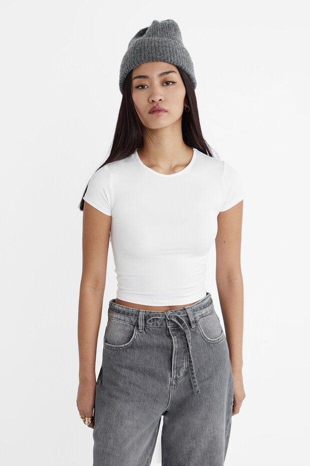 Basic poliamid t-shirt - 1