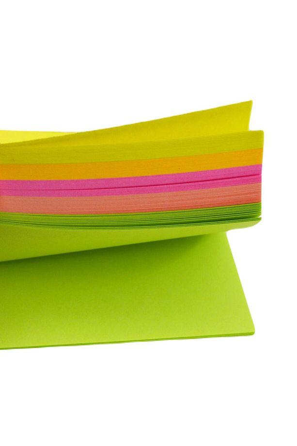 Memo Stick Notes 75x75 mm Küp Neon Yapışkanlı Not Kağıdı 100 Yaprak 12042 - 3