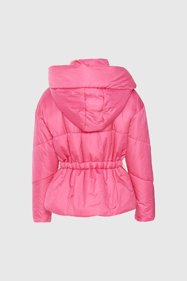 Pembe Şişme Mont - 3