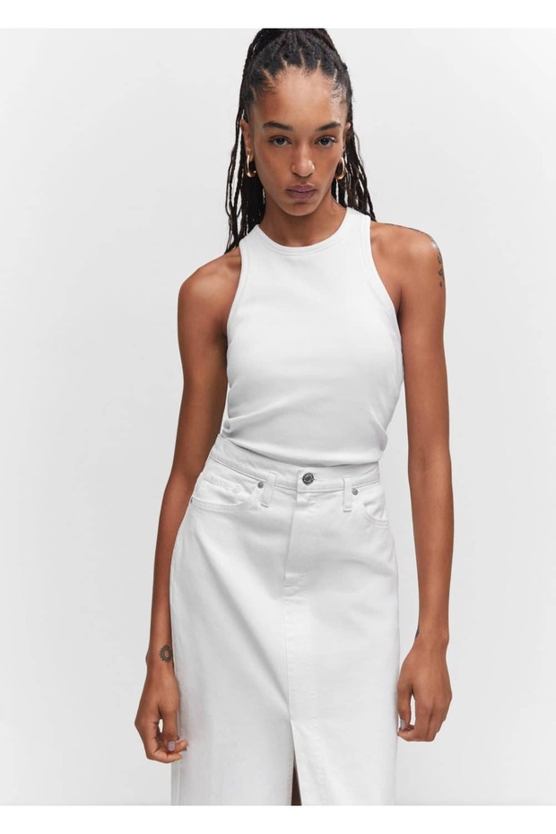 Sırt Dekolteli Halter Bluz - 1