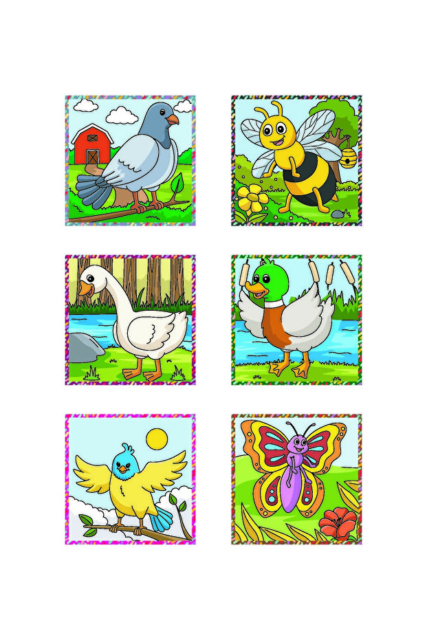 Uçan Hayvanlar Küp Puzzle - 6 Farklı Yapboz - 7