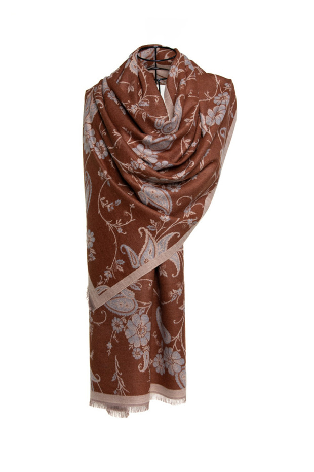 MODAL CASHMERE JACQUARD SHAL (FLOWERY)