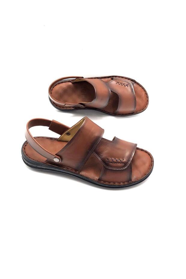 Genuine Leather Full Orthopedic Massage Men's Sandals