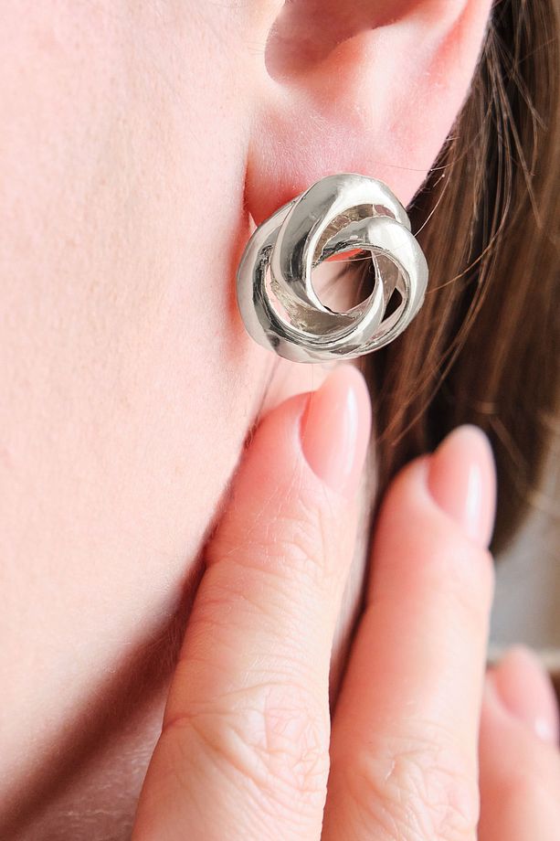 Silver Loop Küpe - 2