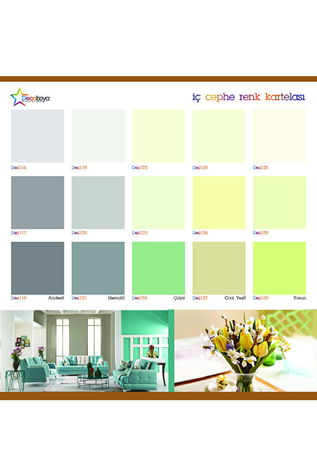 Deco Color Plastik Mat Iç Cephe Duvar Boyası 3 kg Tüm Renkler - 3