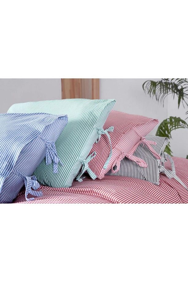 Pembe Danilo Percale Gofre Kumaş Tek Kişilik Nevresim Takımı - 2