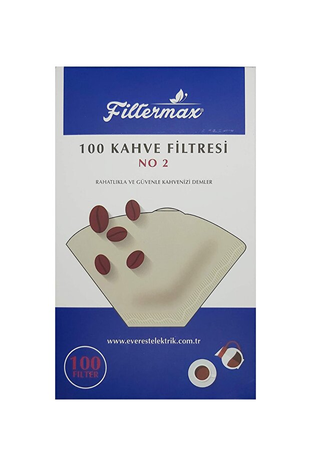 2 Numara Filtre Kahve Makinesi Kâğıdı -100 Adet - 1