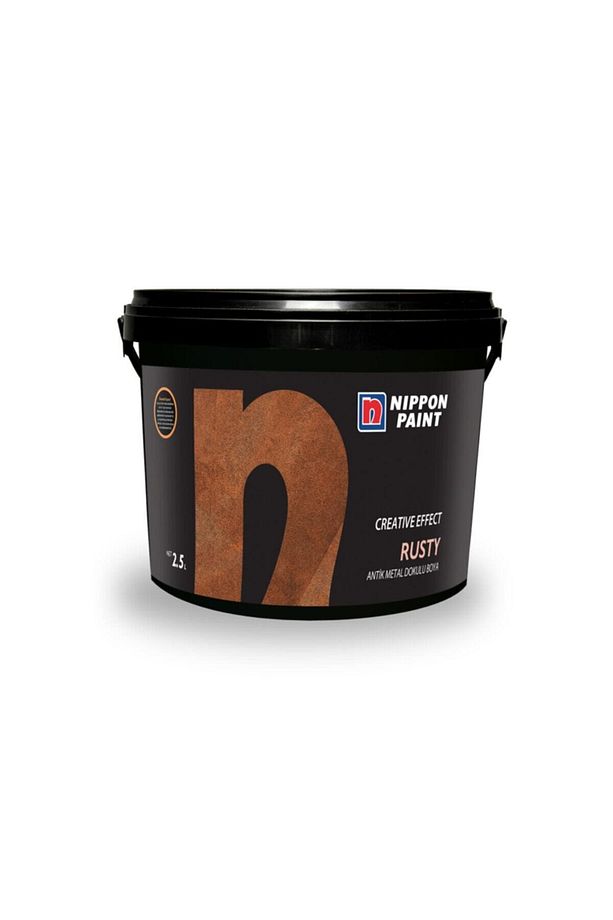 Nippon Rusty Antik Metal Dokulu Boya ( Gold ) 2,5 Lt - 1