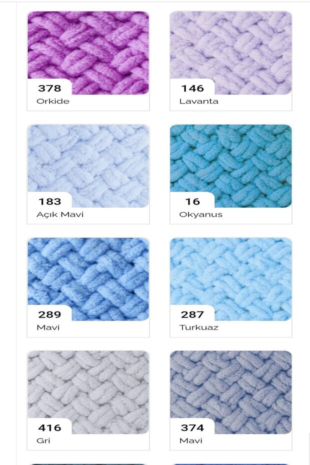 Subebek 5 Adet Puffy El Örgü Ipliği Renk:19 Açık Mint - 5