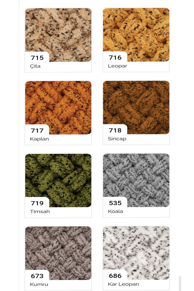 Subebek 5 Adet Puffy El Örgü Ipliği Renk:19 Açık Mint - 8