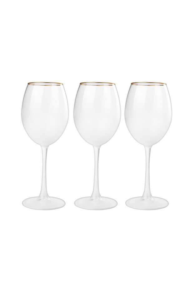 Turquoise White Gold Footed Glass Set of 3