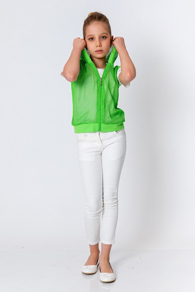 Devojčina zelena Prsluk - 4