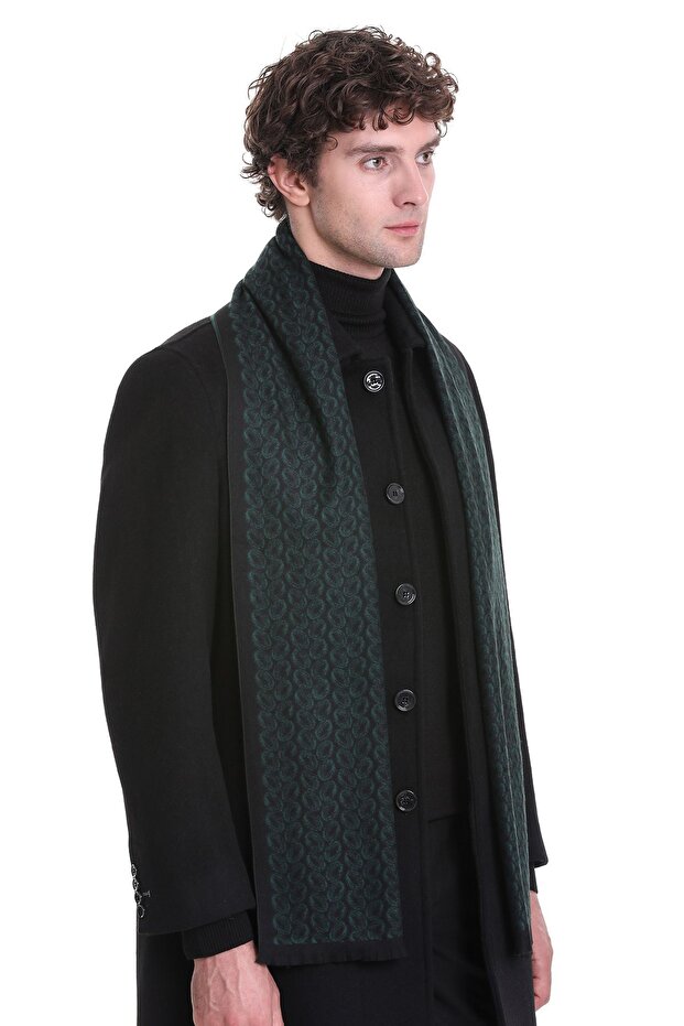 Yeşil Desenli Atkı - 3