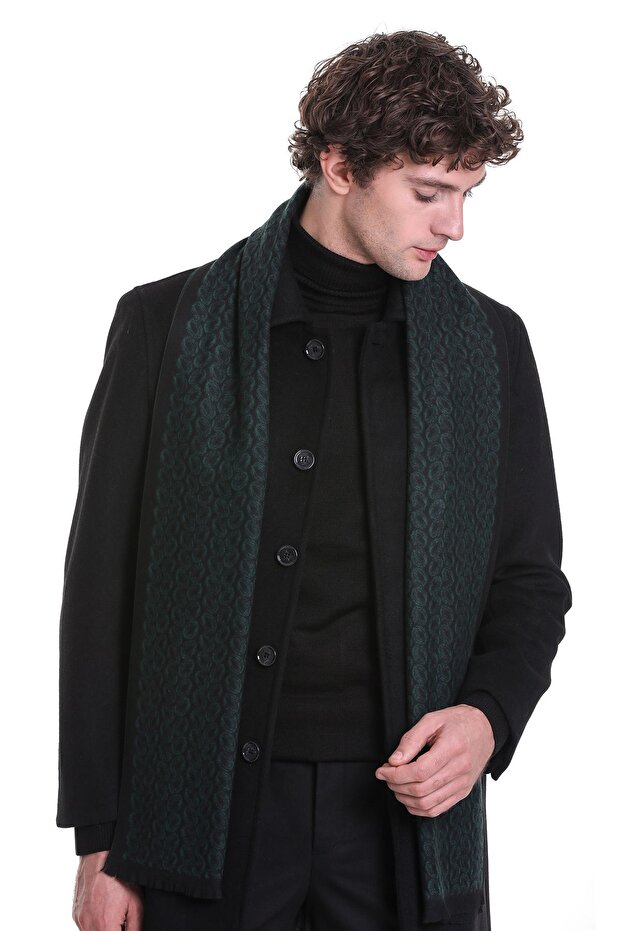 Yeşil Desenli Atkı - 4