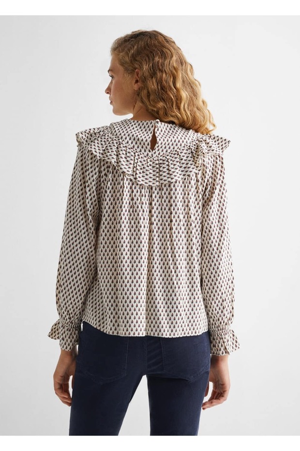 Ruffle Patterned Blouse - 4