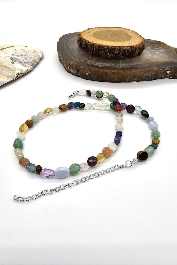 Natural Stone Karma Real (Love, Health, Energy) Natural Stone Necklace AA Quality
