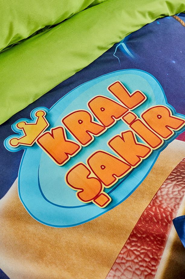 X Kral Şakir Devler Uyandı Tek Kişilik Nevresim Takımı - 4