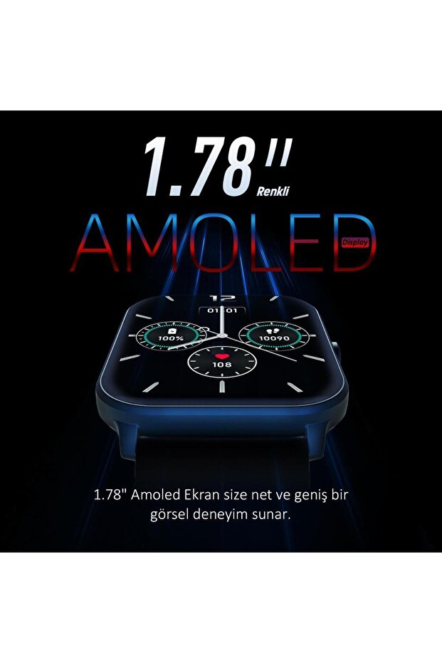 Ks Mini Amoled Ekranlı Akıllı Saat Mavi - 5