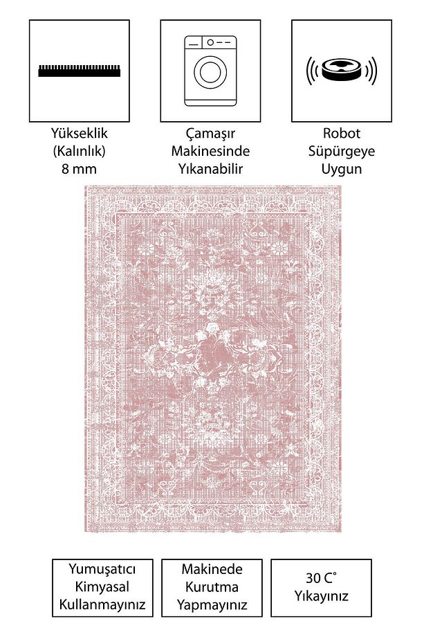 Modern Dijital Baskı Dört Mevsim Yıkanabilir Kaymaz Taban Salon Halısı Mutfak Halısı Yolluk VCH - 3