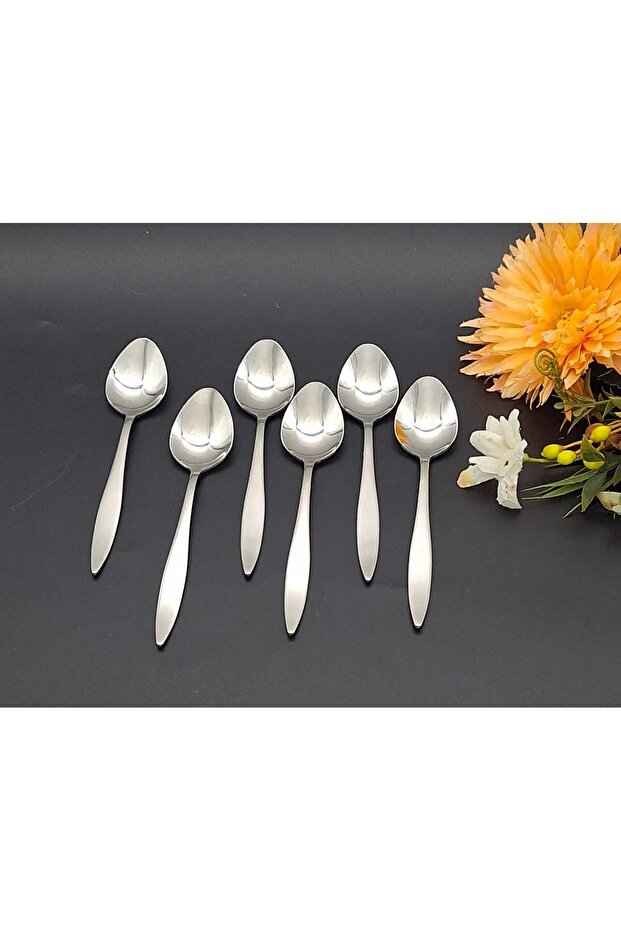 Carmen Çelik 6 Adet Tatlı Kaşık - 1