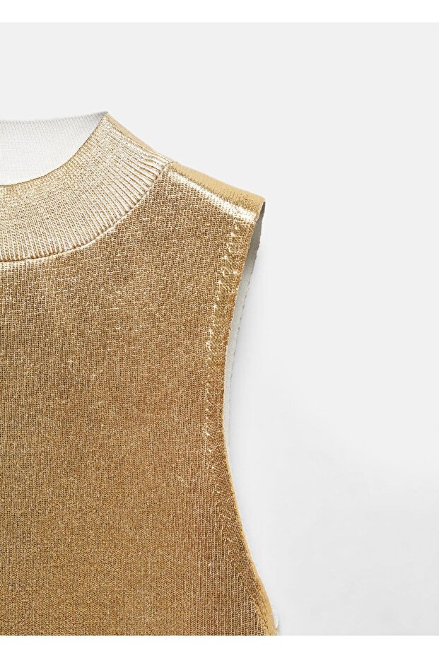 Metalik Örgü Bluz - 6