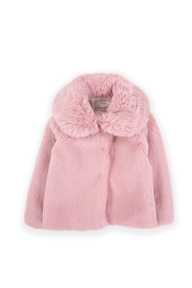 Mavipink Kız Çocuk Pembe Renk Suni Peluş Kürk