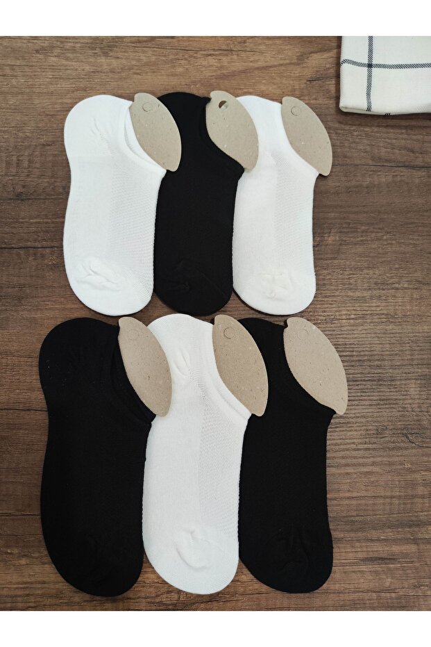 Women's 6 Pairs Bamboo Mesh Toe Seamless Snekers Socks